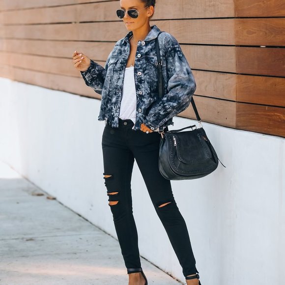 FINAL PRICE DROP Ink Drop Hand Dip Dyed Jacket - Picture 4 of 10